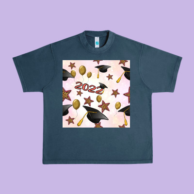 2022 To Graduation Seamless Pattern Urban Heavy Tee Designed By Bundleandbundleshop