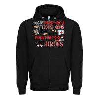 Black pharmacy technicians Zipper Hoodie - MaliasSmallBusiness