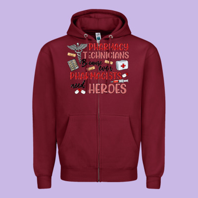 Pharmacy Technicians Zipper Hoodie Designed By Maliassmallbusiness