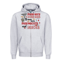Heather Grey pharmacy technicians Zipper Hoodie - MaliasSmallBusiness