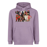 Lavender Christmas Bear Family Heavyweight Hoodie - LillyAllenDesigns