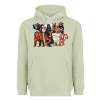 Matcha Christmas Bear Family Heavyweight Hoodie - LillyAllenDesigns