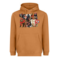 Meerkat Christmas Bear Family Heavyweight Hoodie - LillyAllenDesigns