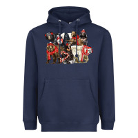 Navy Christmas Bear Family Heavyweight Hoodie - LillyAllenDesigns