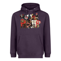 Plum Christmas Bear Family Heavyweight Hoodie - LillyAllenDesigns