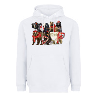 White Christmas Bear Family Heavyweight Hoodie - LillyAllenDesigns