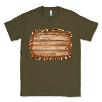 Army Green wood leopard and shimmer background 3200x2400 Classic Tee - AdoDesignShop