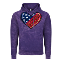Cloud Purple leopard with american flag Vintage Hoodie - RanaPortraitStore