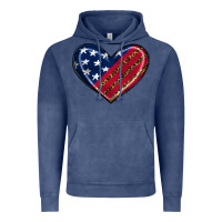 Vintage Denim leopard with american flag Vintage Hoodie - RanaPortraitStore