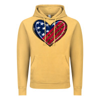 Vintage Mustard leopard with american flag Vintage Hoodie - RanaPortraitStore