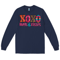 Navy xoxo hugs and kisses Long Sleeve Tee - Jasminsmagicworld