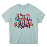 Arona He Is Risen Cross Heavy Core Tee - RanaPortraitStore