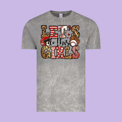 Let's Do This Girls Baseball Vintage Tee Designed By Jasminsmagicworld