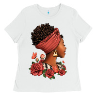 White She who kneels before god can stand before anyone Ladies Tee - RanaPortraitStore