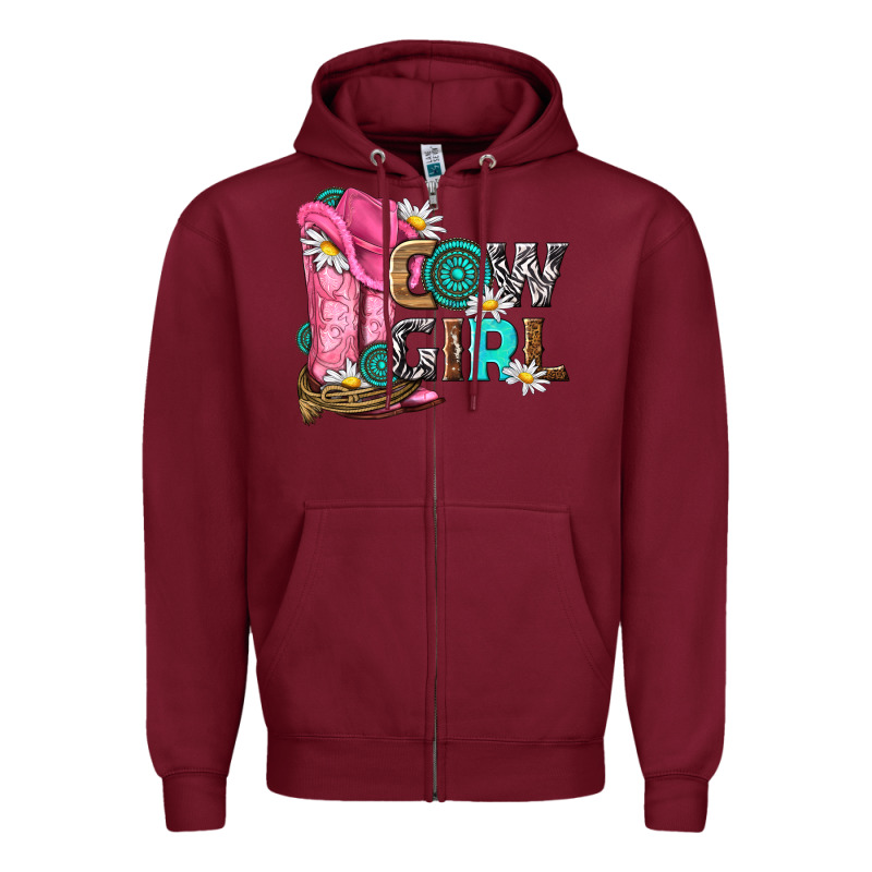 Western Cowgirl Zipper Hoodie by NancyCooperArtShop | Teevron