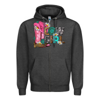Charcoal Heather western cowgirl Zipper Hoodie - NancyCooperArtShop