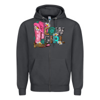 Smoke western cowgirl Zipper Hoodie - NancyCooperArtShop