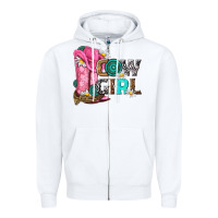 White western cowgirl Zipper Hoodie - NancyCooperArtShop