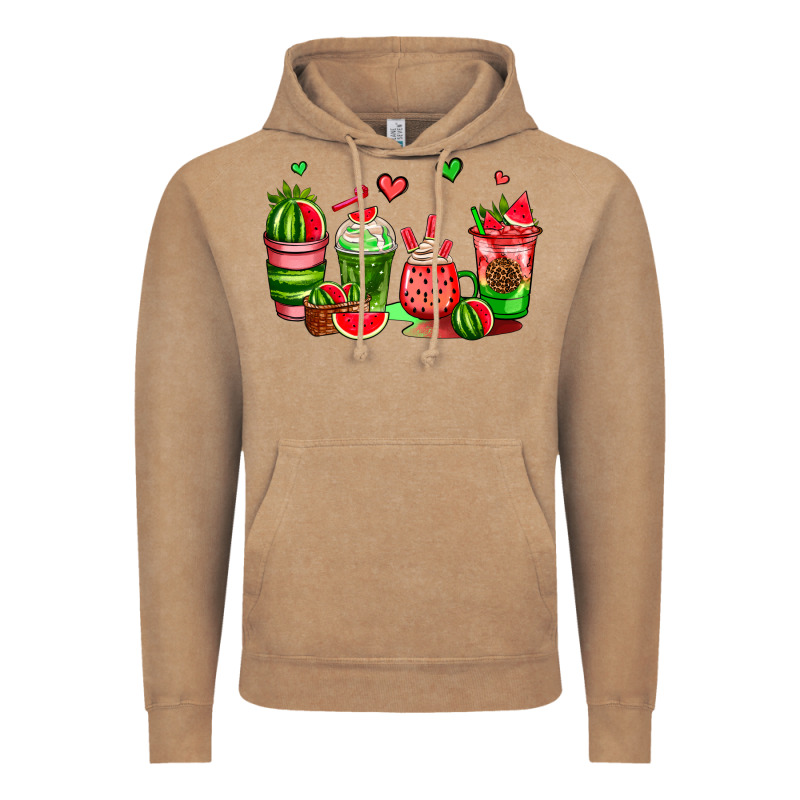 Watermelon Coffee Cups Vintage Hoodie by AdoDesignShop | Teevron
