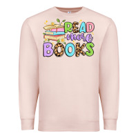 Pale Pink read more books Premium Sweatshirt - Artiststas