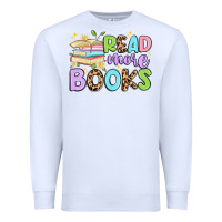 White read more books Premium Sweatshirt - Artiststas