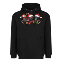 Black Christmas Black Angus Cows Heavyweight Hoodie - LillyAllenDesigns