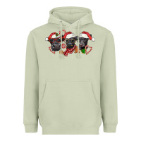 Matcha Christmas Black Angus Cows Heavyweight Hoodie - LillyAllenDesigns