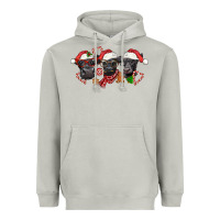 Christmas Black Angus Cows Heavyweight Hoodie | Teevron