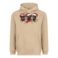 Mushroom Christmas Black Angus Cows Heavyweight Hoodie - LillyAllenDesigns