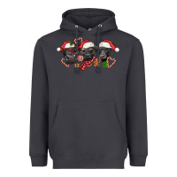Smoke Christmas Black Angus Cows Heavyweight Hoodie - LillyAllenDesigns