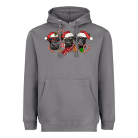 Storm Christmas Black Angus Cows Heavyweight Hoodie - LillyAllenDesigns