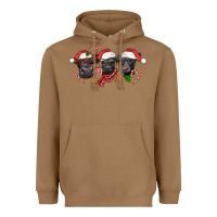 Toasted Coconut Christmas Black Angus Cows Heavyweight Hoodie - LillyAllenDesigns