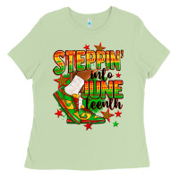 Matcha Steppin' into Juneteenth Ladies Tee - RanaPortraitStore