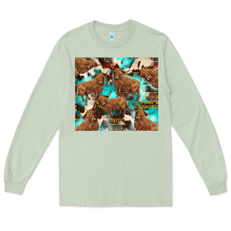 Astec Cowhide Highlands Cow Long Sleeve Tee by BarkalooDesign | Teevron