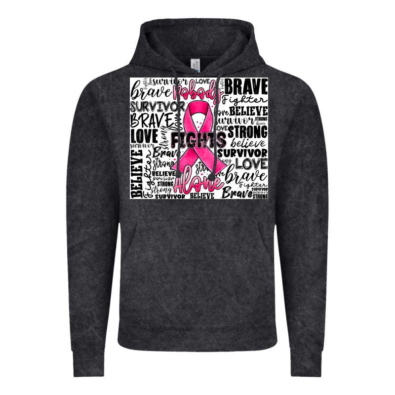 Breast Cancer Nobody Fights Alone Vintage Hoodie by JahusDesignShop | Teevron