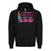 Black what other think of me is none of my business Zipper Hoodie - NancyCooperArtShop