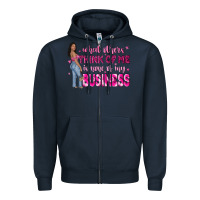 Navy what other think of me is none of my business Zipper Hoodie - NancyCooperArtShop