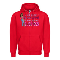 Red what other think of me is none of my business Zipper Hoodie - NancyCooperArtShop