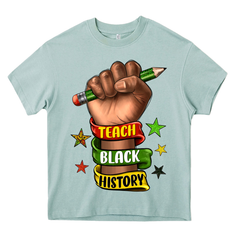 Teach Black History Heavy Core Tee by texasbilliewilder | Teevron