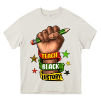 Cream teach black history Heavy Core Tee - texasbilliewilder