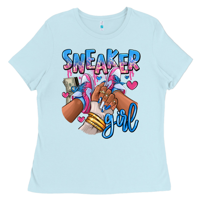 Sneaker Girl Afro Woman Ladies Tee by RanaPortraitStore | Teevron