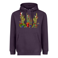 Plum Christmas Cactus Heavyweight Hoodie - LillyAllenDesigns