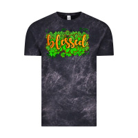 Cloud Black blessed with  shamrocks Vintage Tee - AdoDesignShop