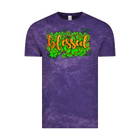 Cloud Purple blessed with  shamrocks Vintage Tee - AdoDesignShop