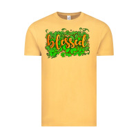 Vintage Mustard blessed with  shamrocks Vintage Tee - AdoDesignShop
