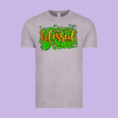 Blessed With  Shamrocks Vintage Tee Designed By Adodesignshop