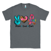 Charcoal Heather peace love  cure Classic Tee - AdoDesignShop