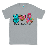 Heather Grey peace love  cure Classic Tee - AdoDesignShop