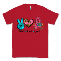 Red peace love  cure Classic Tee - AdoDesignShop