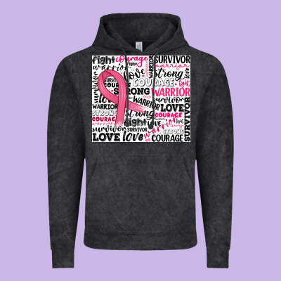 Breast Cancer Ribbon Vintage Hoodie Designed By Jahusdesignshop